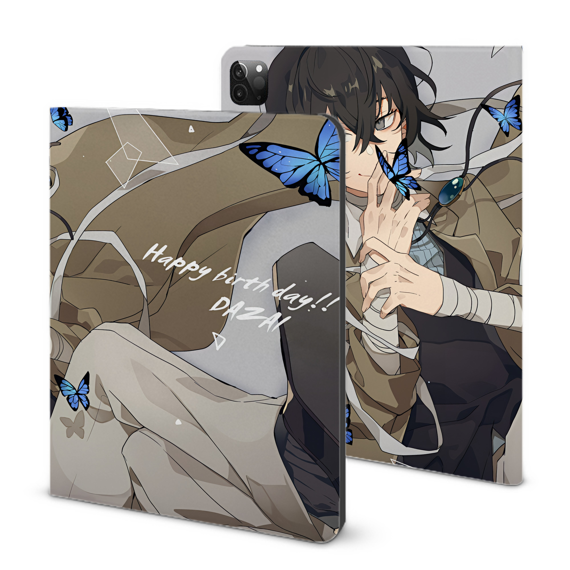 （画像用） 文豪ストレイドッグス Bungo Stray Dogs IPadケース ペンホルダー付き ブックスタイルデザイン